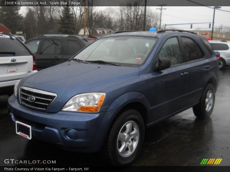 Spark Blue / Beige 2008 Kia Sorento LX 4x4
