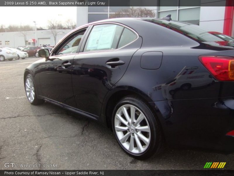 Black Sapphire Pearl / Light Gray 2009 Lexus IS 250 AWD