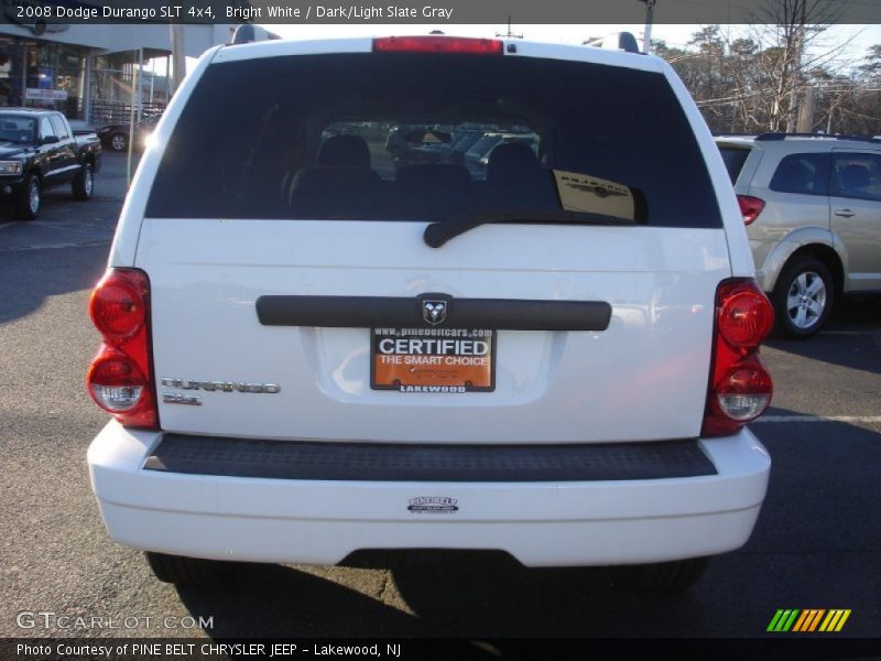 Bright White / Dark/Light Slate Gray 2008 Dodge Durango SLT 4x4