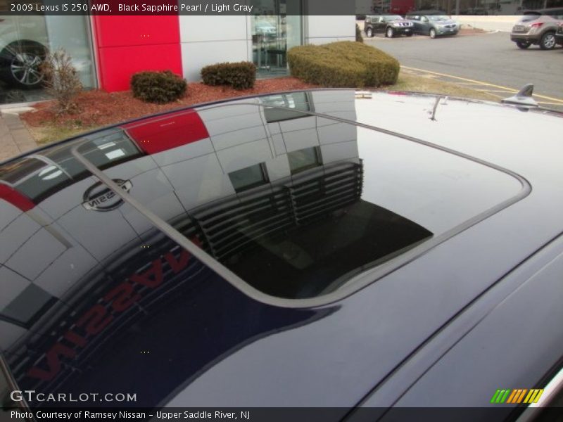 Black Sapphire Pearl / Light Gray 2009 Lexus IS 250 AWD
