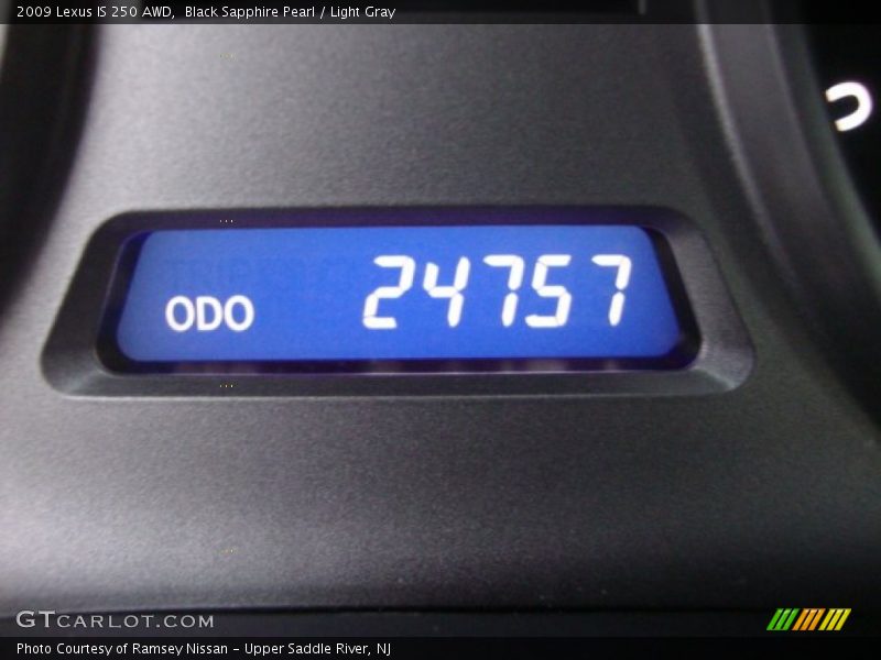 Black Sapphire Pearl / Light Gray 2009 Lexus IS 250 AWD