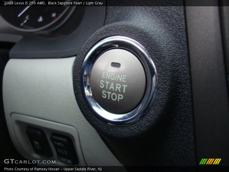 Black Sapphire Pearl / Light Gray 2009 Lexus IS 250 AWD