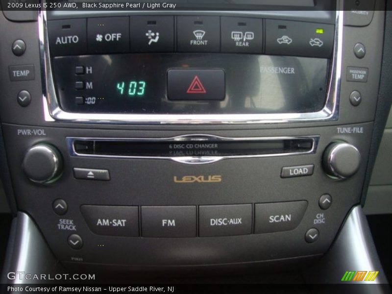 Controls of 2009 IS 250 AWD