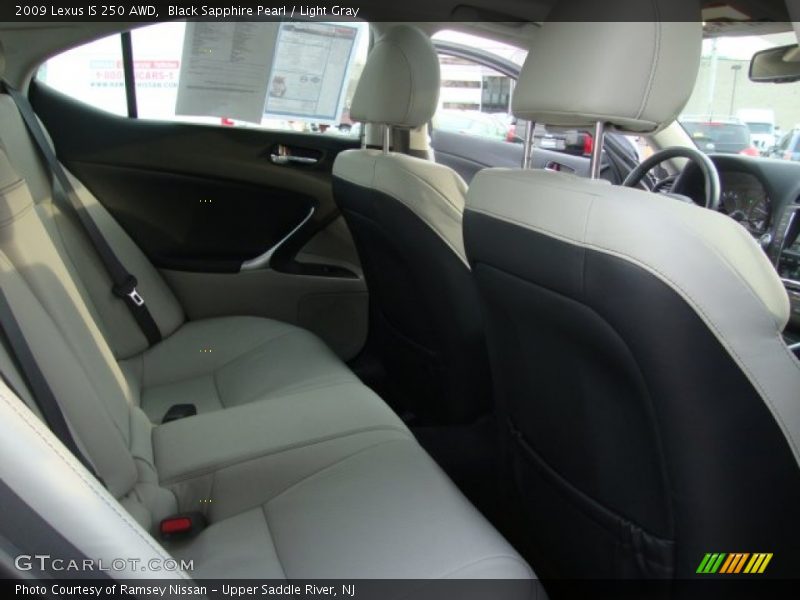 Black Sapphire Pearl / Light Gray 2009 Lexus IS 250 AWD
