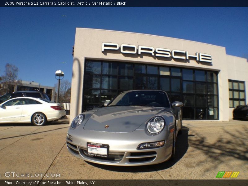 Arctic Silver Metallic / Black 2008 Porsche 911 Carrera S Cabriolet