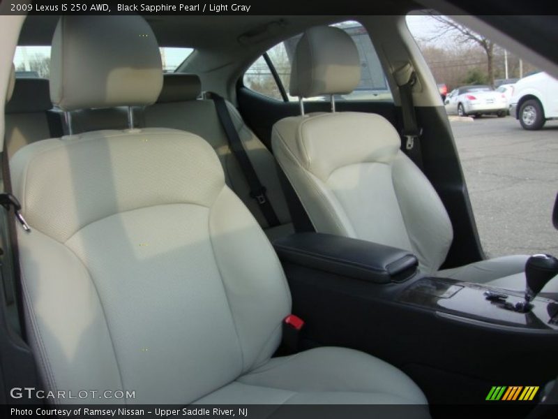 Black Sapphire Pearl / Light Gray 2009 Lexus IS 250 AWD