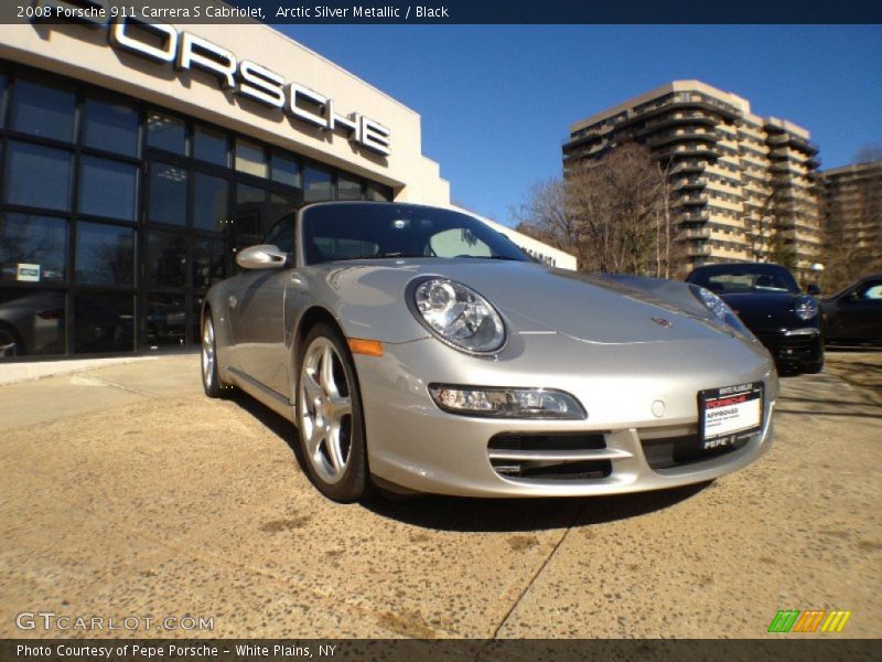 Arctic Silver Metallic / Black 2008 Porsche 911 Carrera S Cabriolet