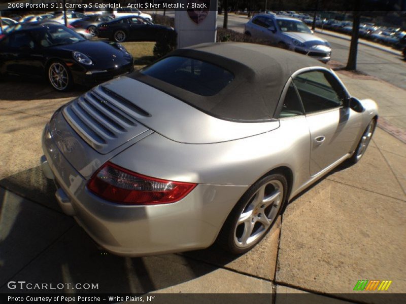 Arctic Silver Metallic / Black 2008 Porsche 911 Carrera S Cabriolet