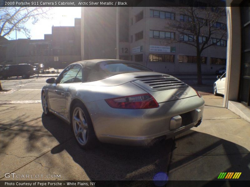 Arctic Silver Metallic / Black 2008 Porsche 911 Carrera S Cabriolet