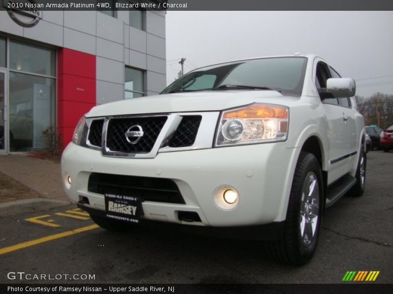 Blizzard White / Charcoal 2010 Nissan Armada Platinum 4WD