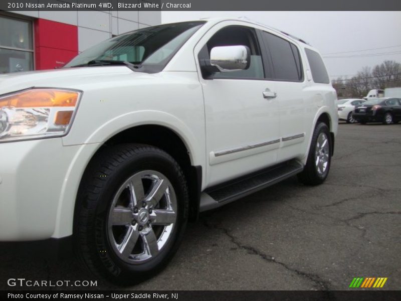 Blizzard White / Charcoal 2010 Nissan Armada Platinum 4WD