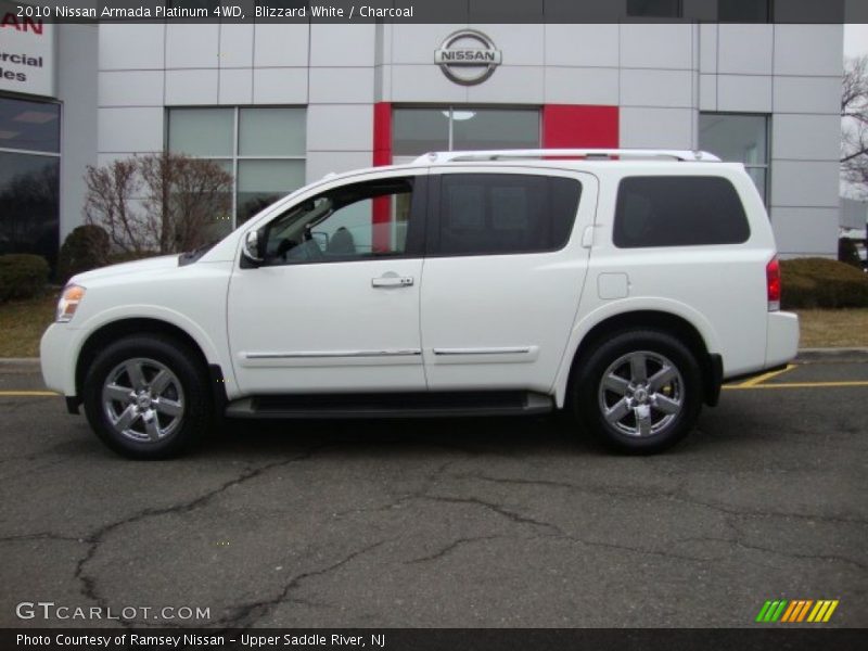 Blizzard White / Charcoal 2010 Nissan Armada Platinum 4WD