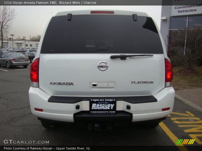 Blizzard White / Charcoal 2010 Nissan Armada Platinum 4WD