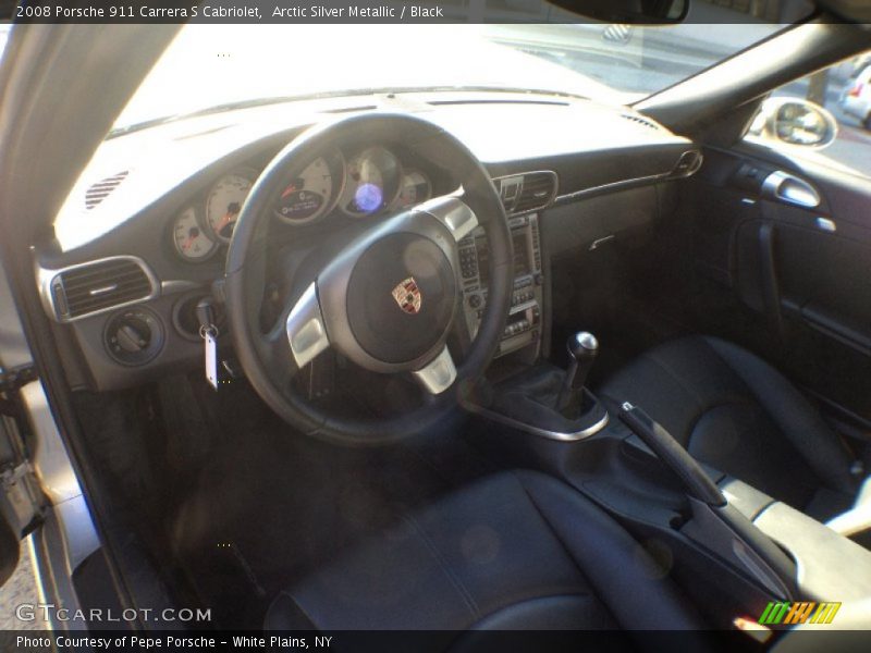Arctic Silver Metallic / Black 2008 Porsche 911 Carrera S Cabriolet