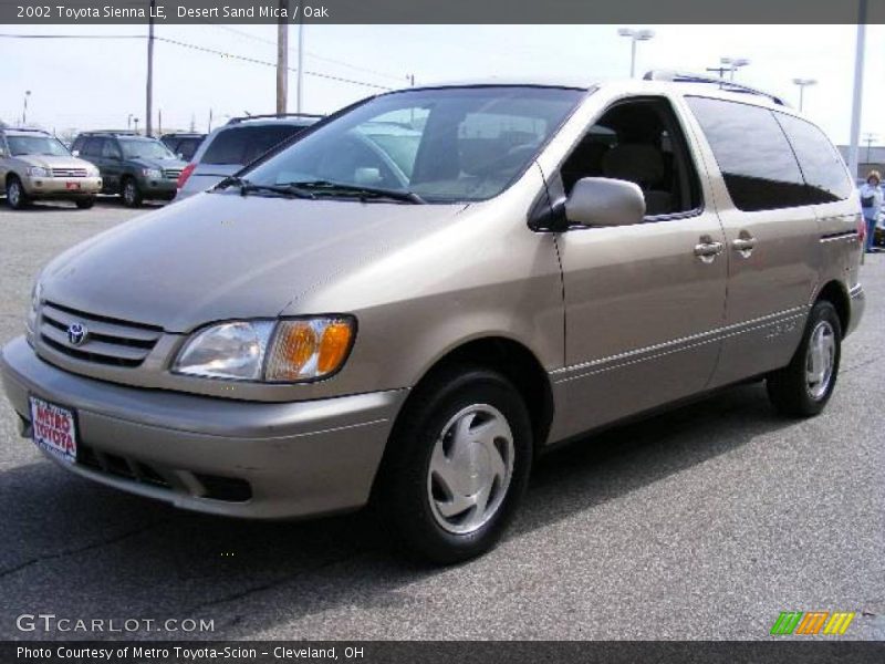 Desert Sand Mica / Oak 2002 Toyota Sienna LE