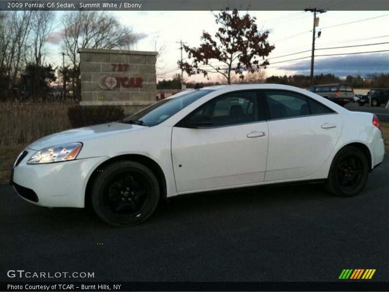 Summit White / Ebony 2009 Pontiac G6 Sedan