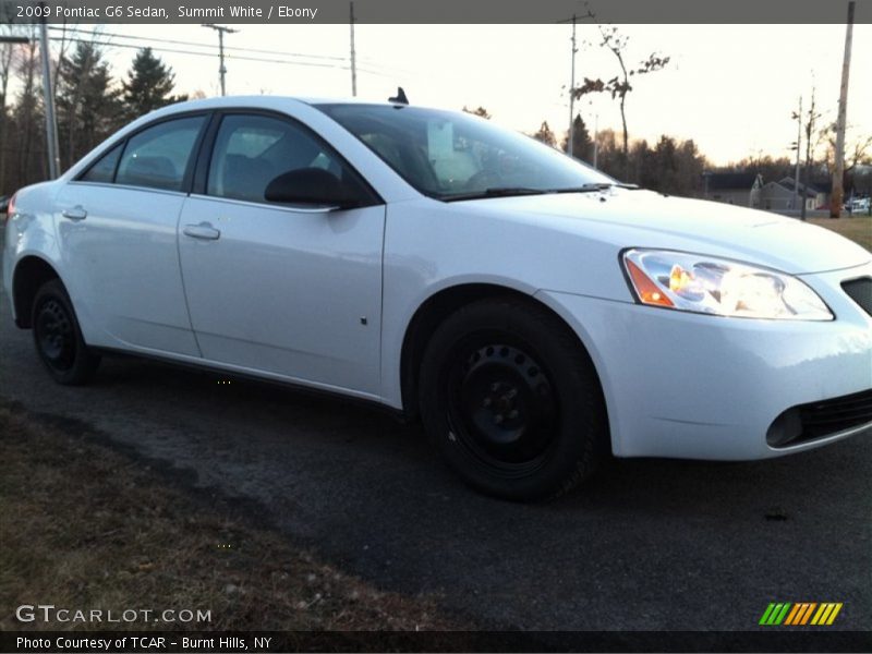 Summit White / Ebony 2009 Pontiac G6 Sedan