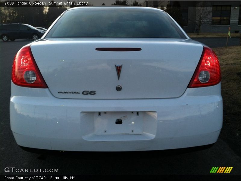 Summit White / Ebony 2009 Pontiac G6 Sedan