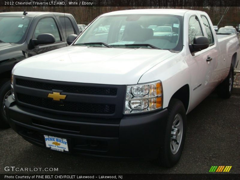 White / Ebony 2012 Chevrolet Traverse LTZ AWD
