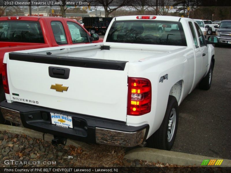 White / Ebony 2012 Chevrolet Traverse LTZ AWD
