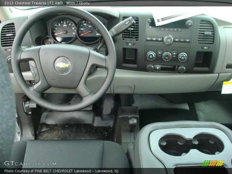 White / Ebony 2012 Chevrolet Traverse LTZ AWD