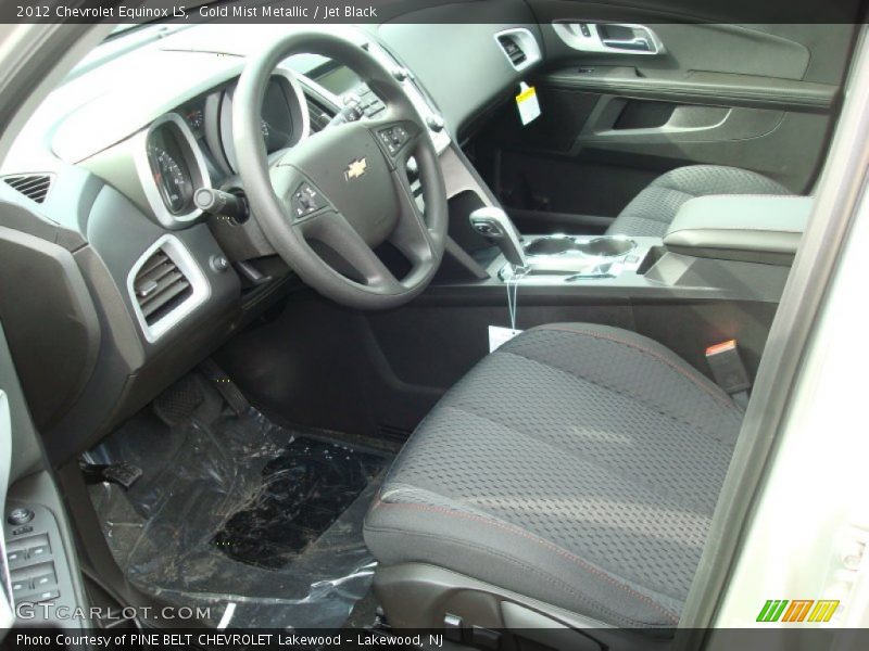 Gold Mist Metallic / Jet Black 2012 Chevrolet Equinox LS