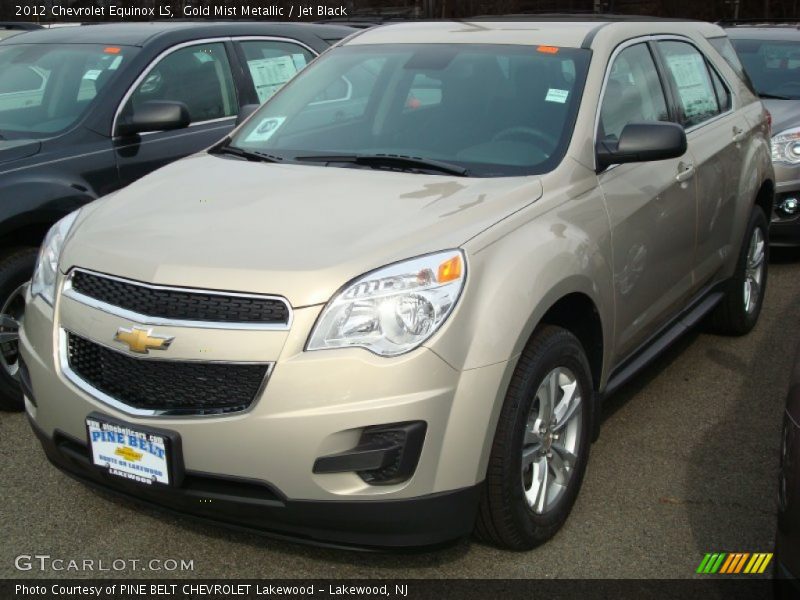 Gold Mist Metallic / Jet Black 2012 Chevrolet Equinox LS