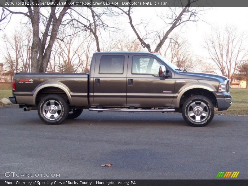 Dark Stone Metallic / Tan 2006 Ford F250 Super Duty Lariat FX4 Off Road Crew Cab 4x4