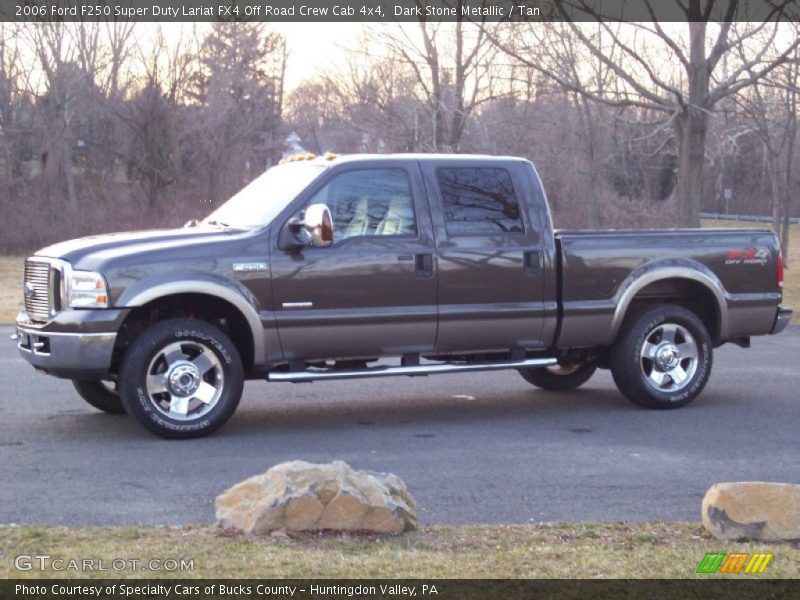 Dark Stone Metallic / Tan 2006 Ford F250 Super Duty Lariat FX4 Off Road Crew Cab 4x4