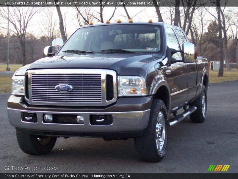 Dark Stone Metallic / Tan 2006 Ford F250 Super Duty Lariat FX4 Off Road Crew Cab 4x4