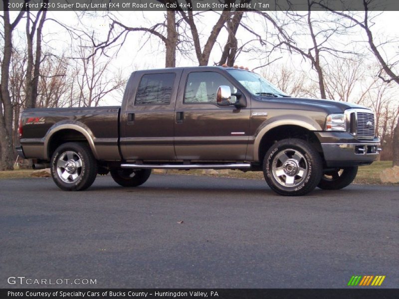 Dark Stone Metallic / Tan 2006 Ford F250 Super Duty Lariat FX4 Off Road Crew Cab 4x4