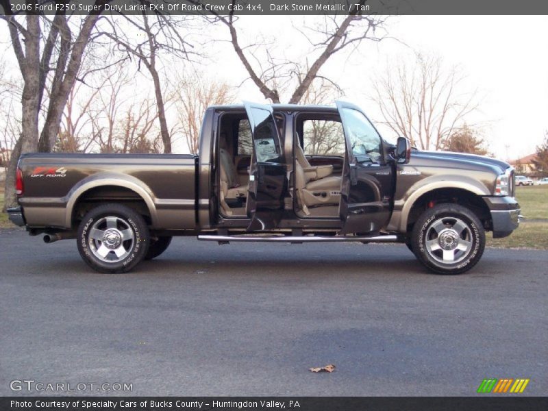 Dark Stone Metallic / Tan 2006 Ford F250 Super Duty Lariat FX4 Off Road Crew Cab 4x4