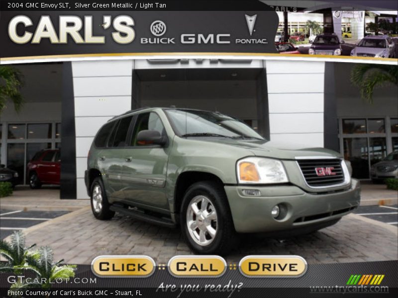 Silver Green Metallic / Light Tan 2004 GMC Envoy SLT