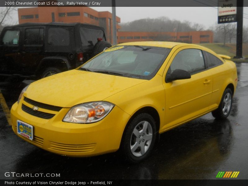 Rally Yellow / Gray 2008 Chevrolet Cobalt LS Coupe