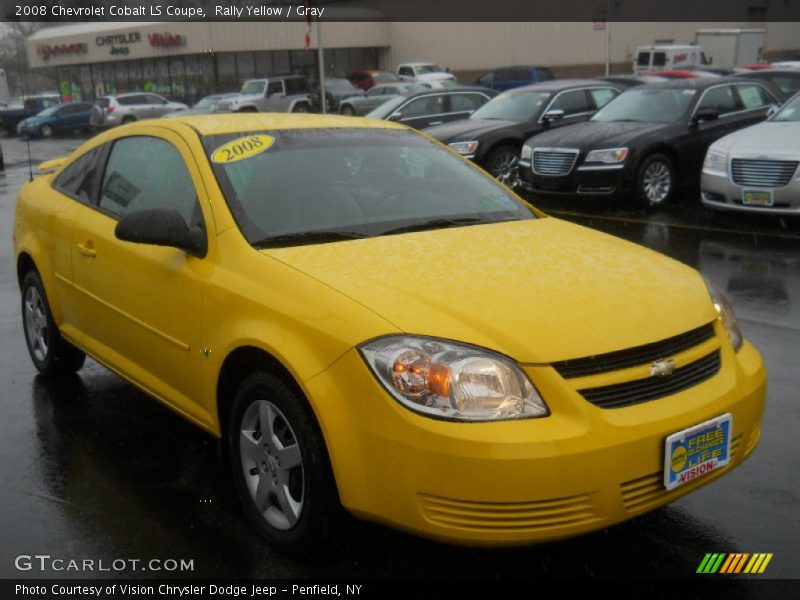 Rally Yellow / Gray 2008 Chevrolet Cobalt LS Coupe