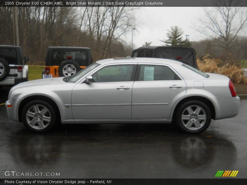 Bright Silver Metallic / Dark Slate Gray/Light Graystone 2005 Chrysler 300 C HEMI AWD