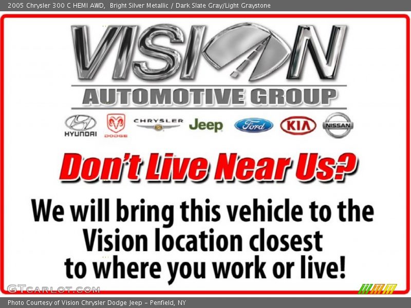 Bright Silver Metallic / Dark Slate Gray/Light Graystone 2005 Chrysler 300 C HEMI AWD