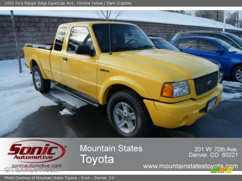 Chrome Yellow / Dark Graphite 2002 Ford Ranger Edge SuperCab 4x4