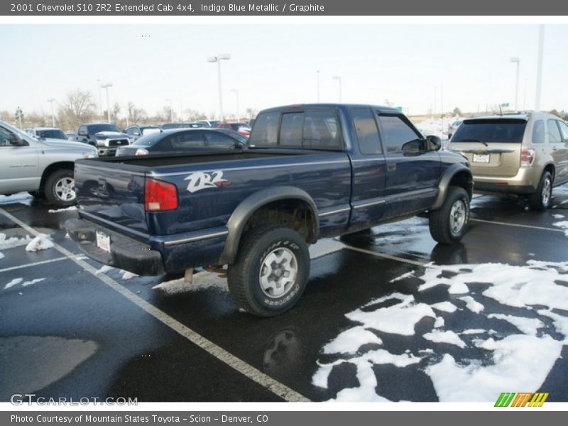 Indigo Blue Metallic / Graphite 2001 Chevrolet S10 ZR2 Extended Cab 4x4