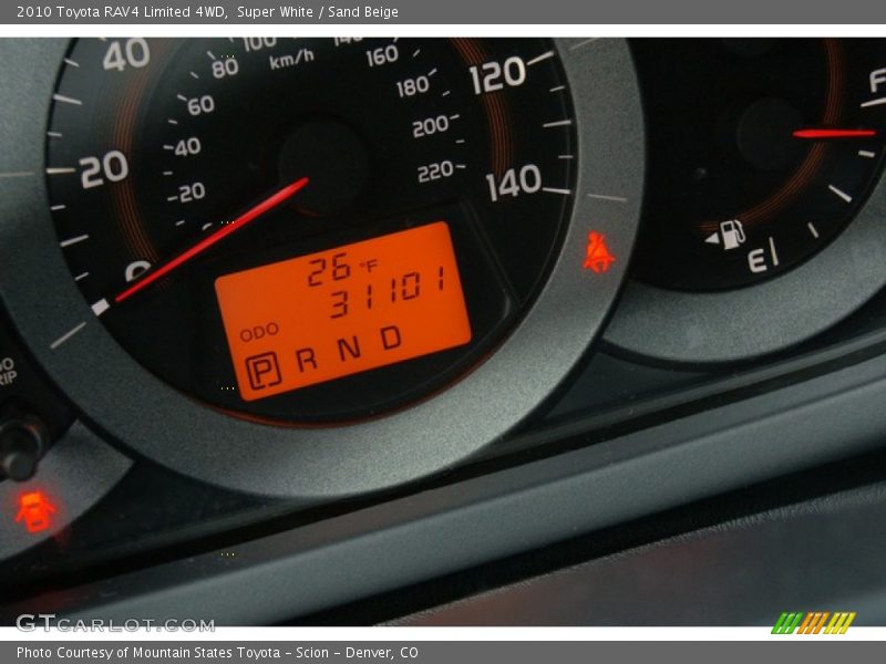 Super White / Sand Beige 2010 Toyota RAV4 Limited 4WD