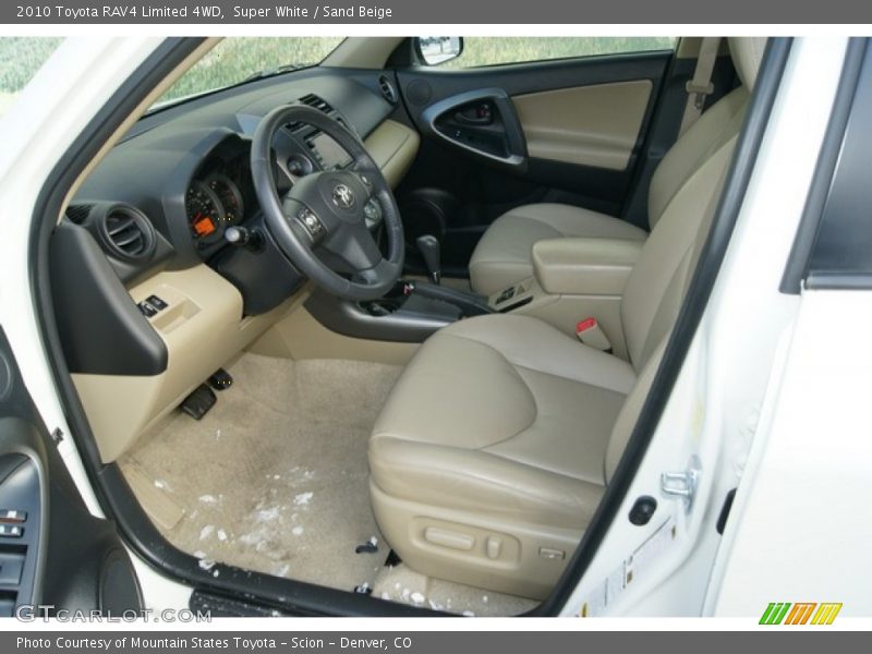 Super White / Sand Beige 2010 Toyota RAV4 Limited 4WD