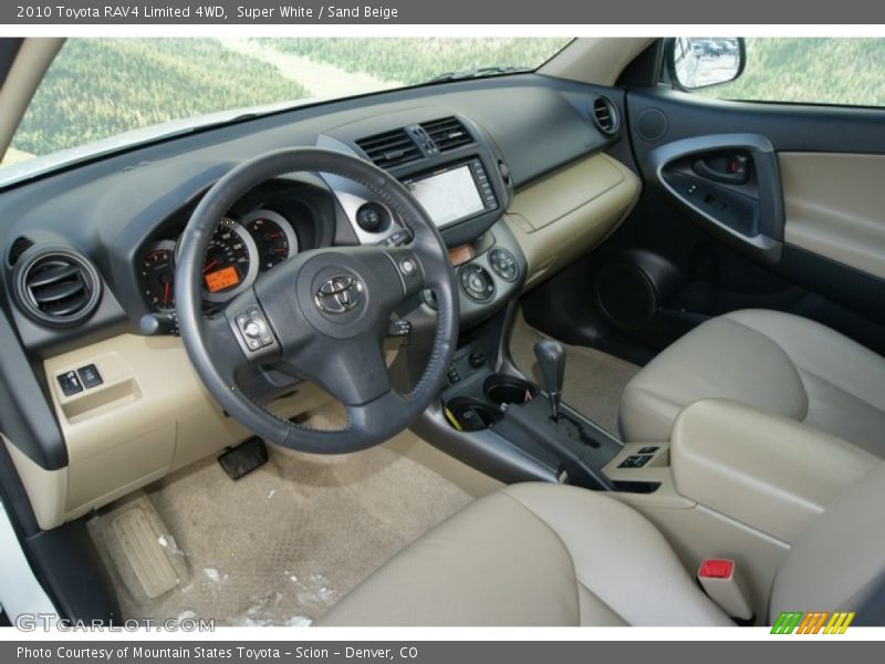 Super White / Sand Beige 2010 Toyota RAV4 Limited 4WD