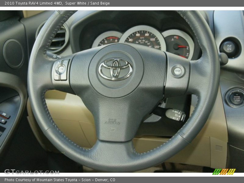 Super White / Sand Beige 2010 Toyota RAV4 Limited 4WD