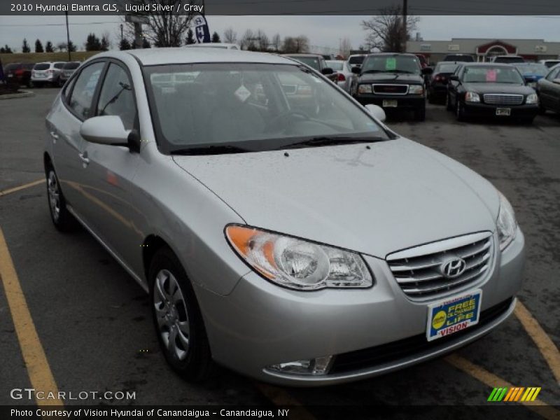 Liquid Silver / Gray 2010 Hyundai Elantra GLS