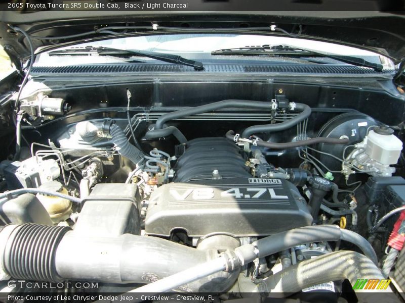 Black / Light Charcoal 2005 Toyota Tundra SR5 Double Cab