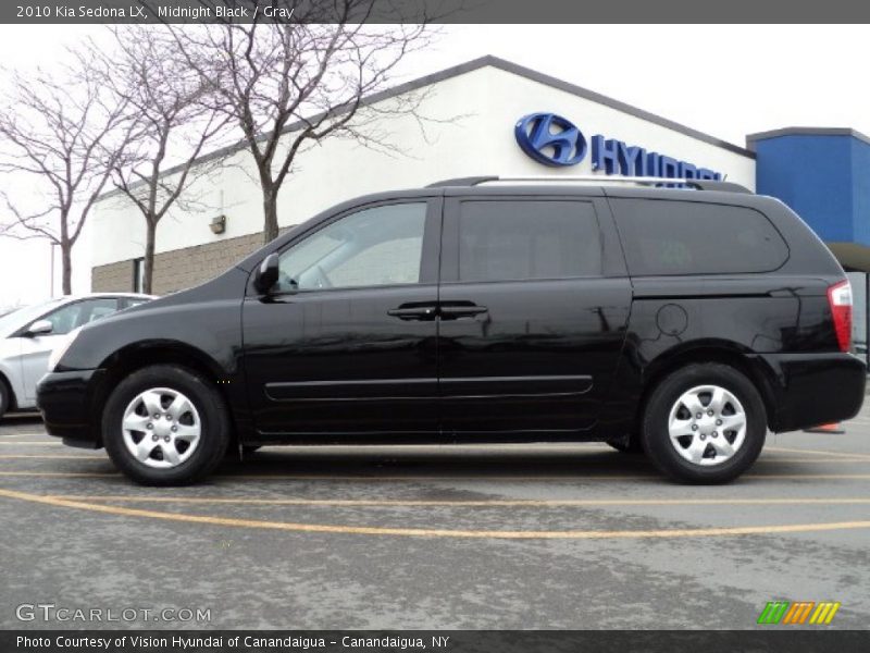 Midnight Black / Gray 2010 Kia Sedona LX