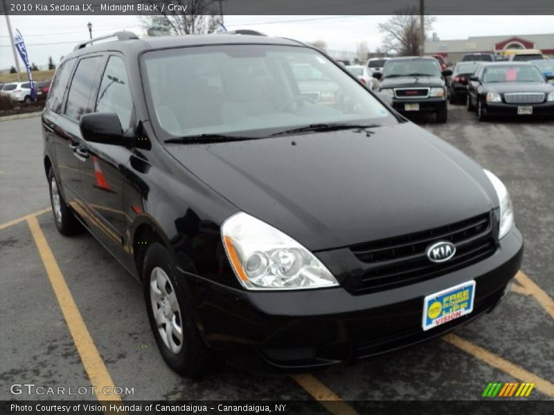 Midnight Black / Gray 2010 Kia Sedona LX