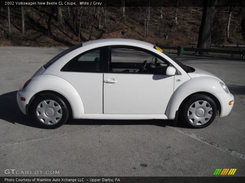 White / Grey 2002 Volkswagen New Beetle GL Coupe