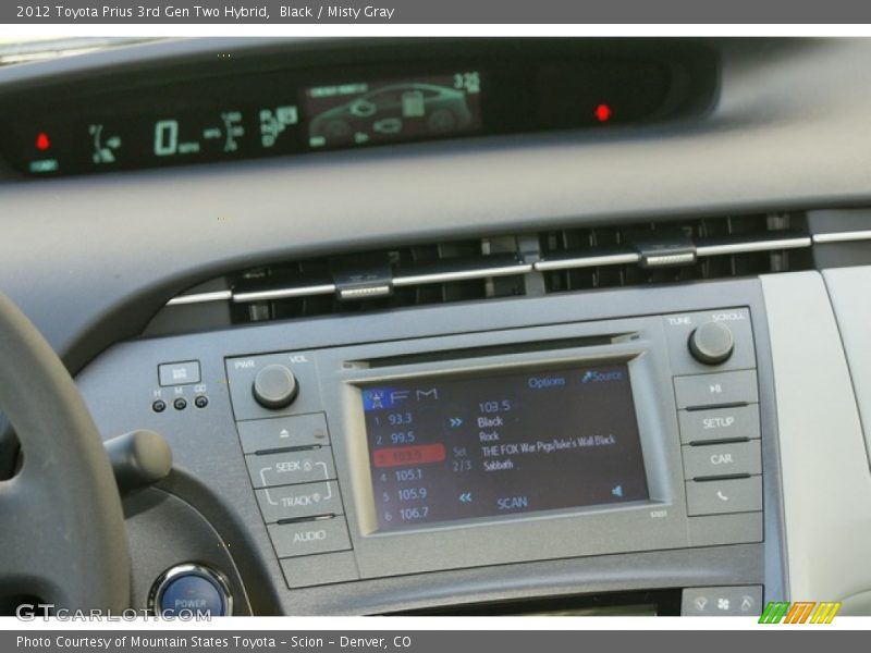 Black / Misty Gray 2012 Toyota Prius 3rd Gen Two Hybrid