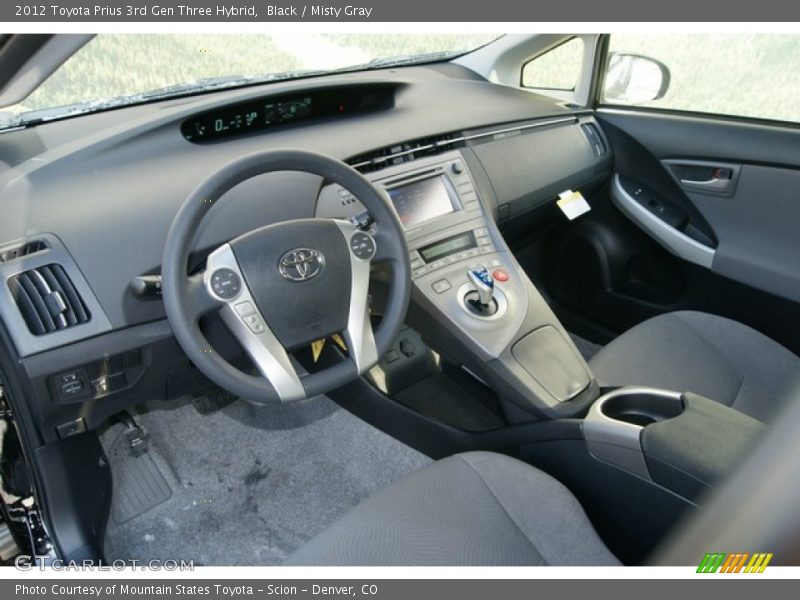  2012 Prius 3rd Gen Three Hybrid Misty Gray Interior